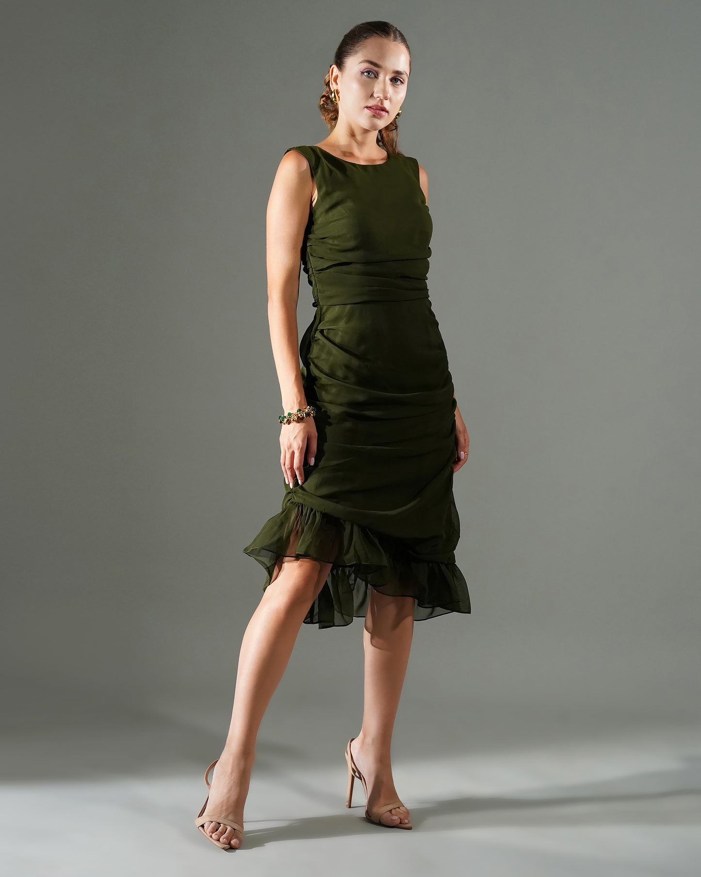 OLIVE OASIS DRESS INSPIRED BY AVNEET KAUR'S LOOK