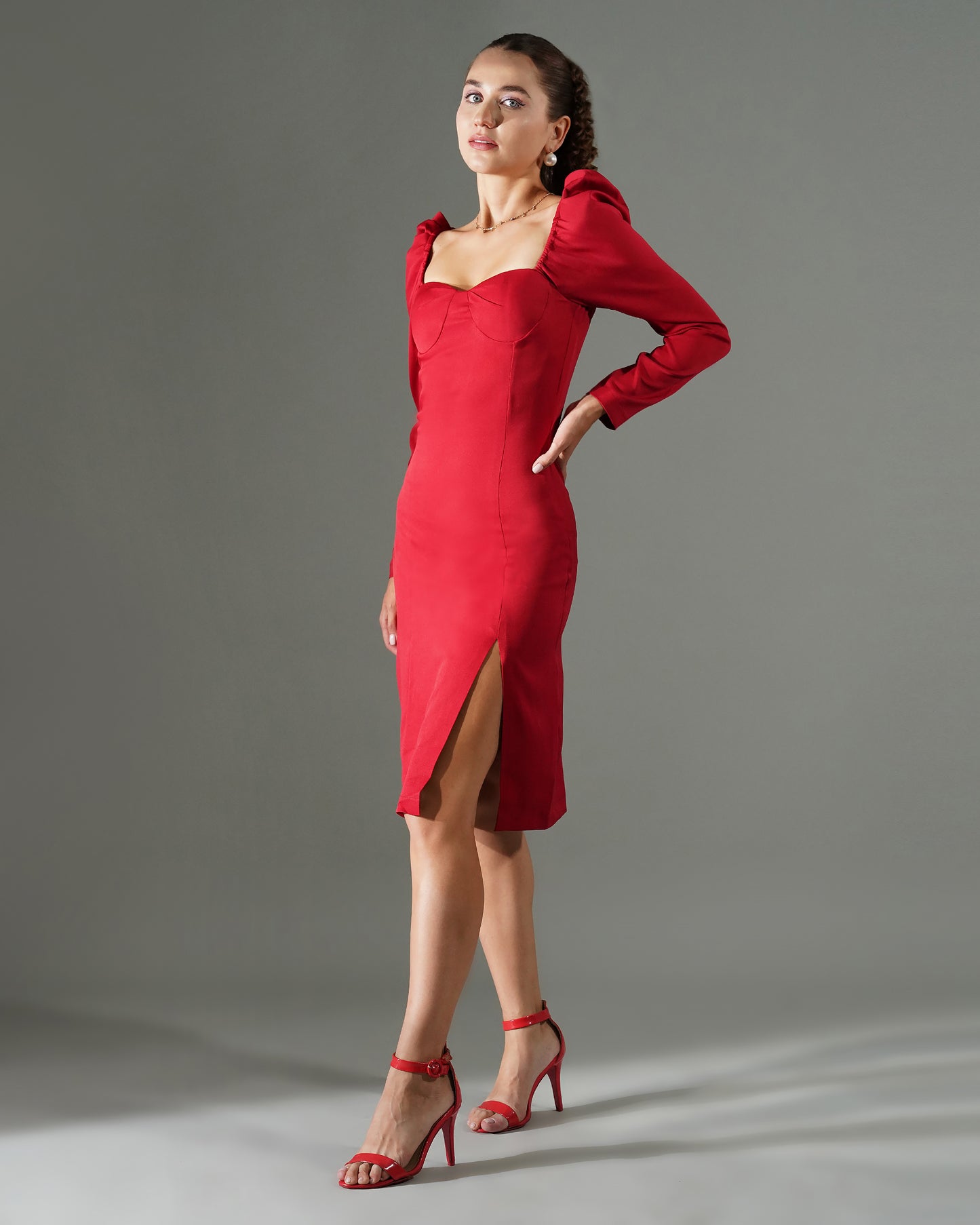 SCARLET SIREN DRESS INSPIRED BY YAMI GAUTAM'S LOOK