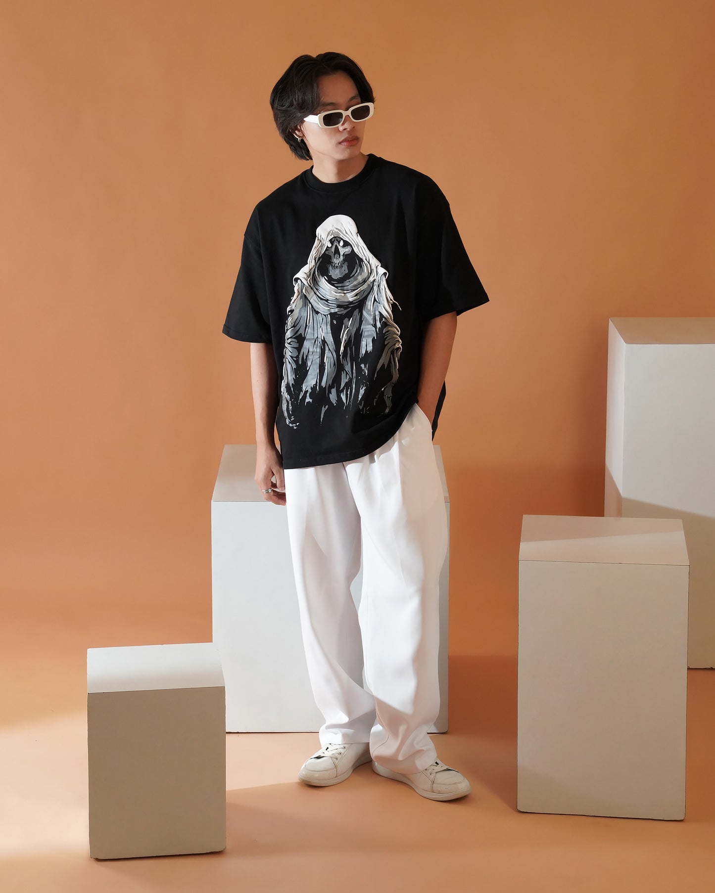 GRIM REAPER DROP-SHOULDER OVERSIZED T-SHIRT