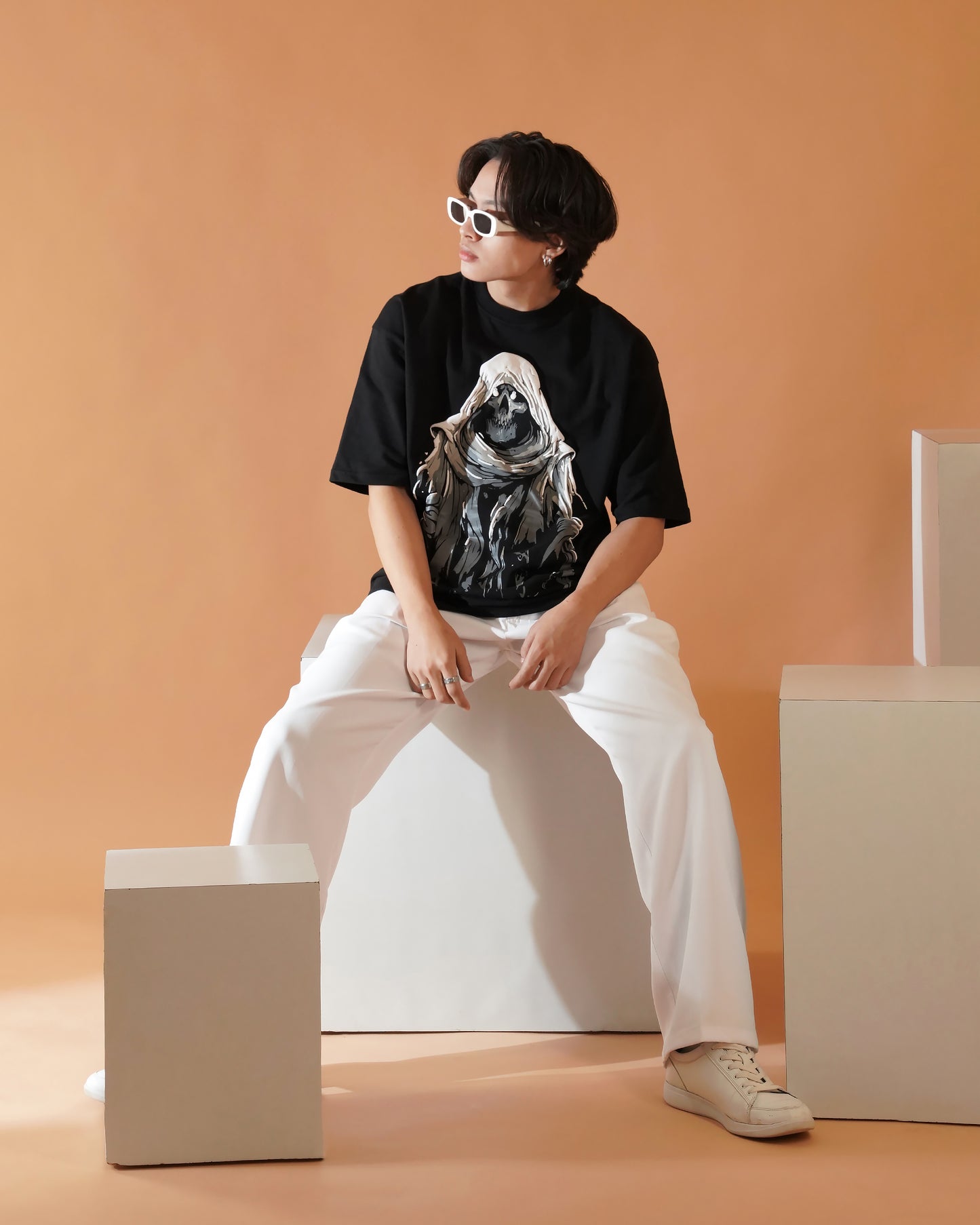 GRIM REAPER DROP-SHOULDER OVERSIZED T-SHIRT