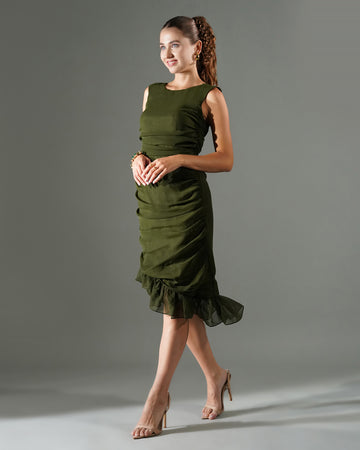 OLIVE OASIS DRESS INSPIRED BY AVNEET KAUR'S LOOK