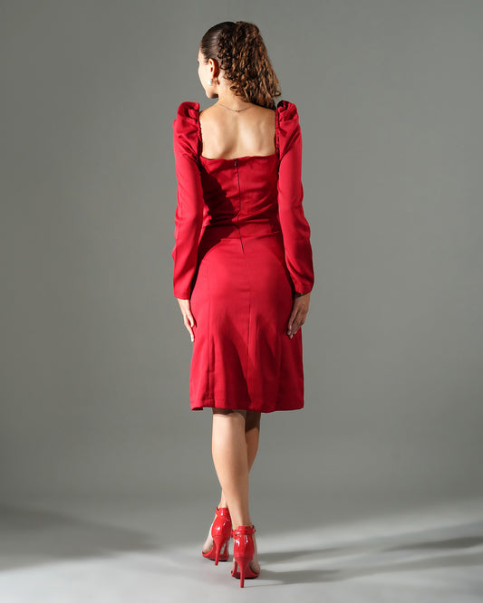 SCARLET SIREN DRESS INSPIRED BY YAMI GAUTAM'S LOOK