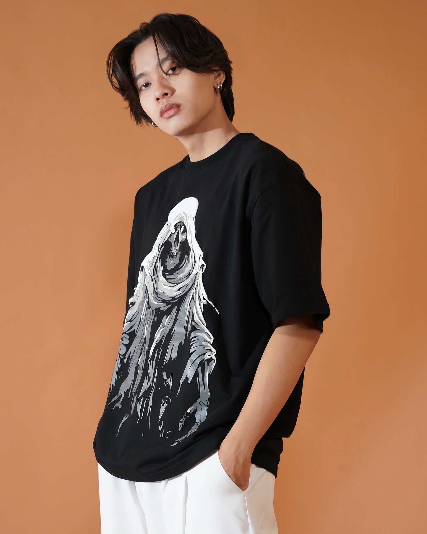 Grim Reaper Drop-Shoulder Oversized T-Shirt