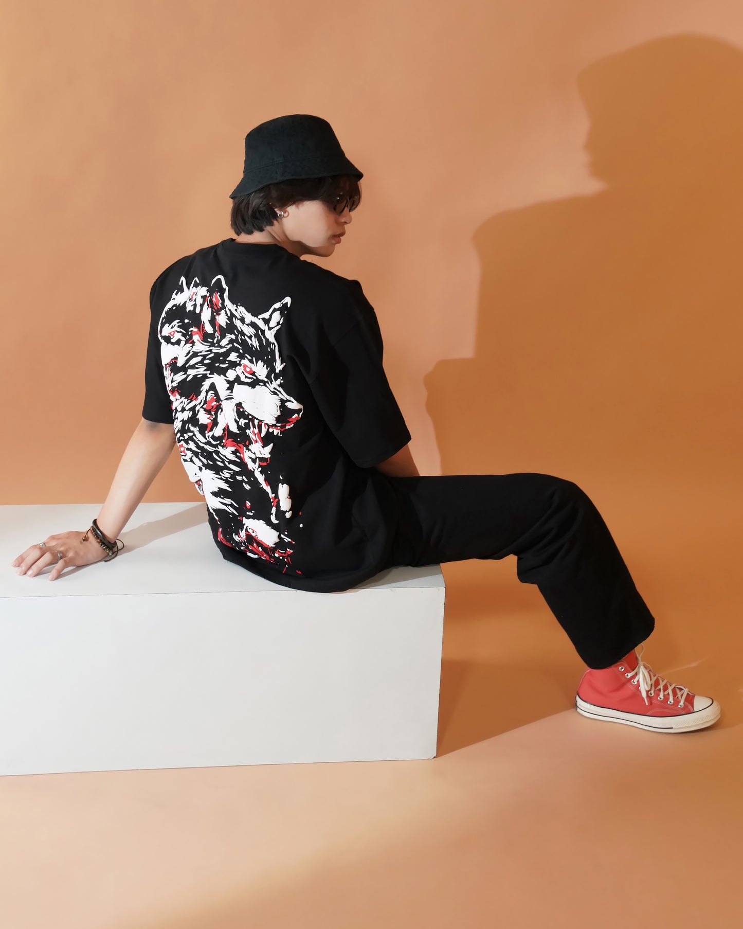 Bloodmoon Claw Drop-Shoulder Oversized T-Shirt