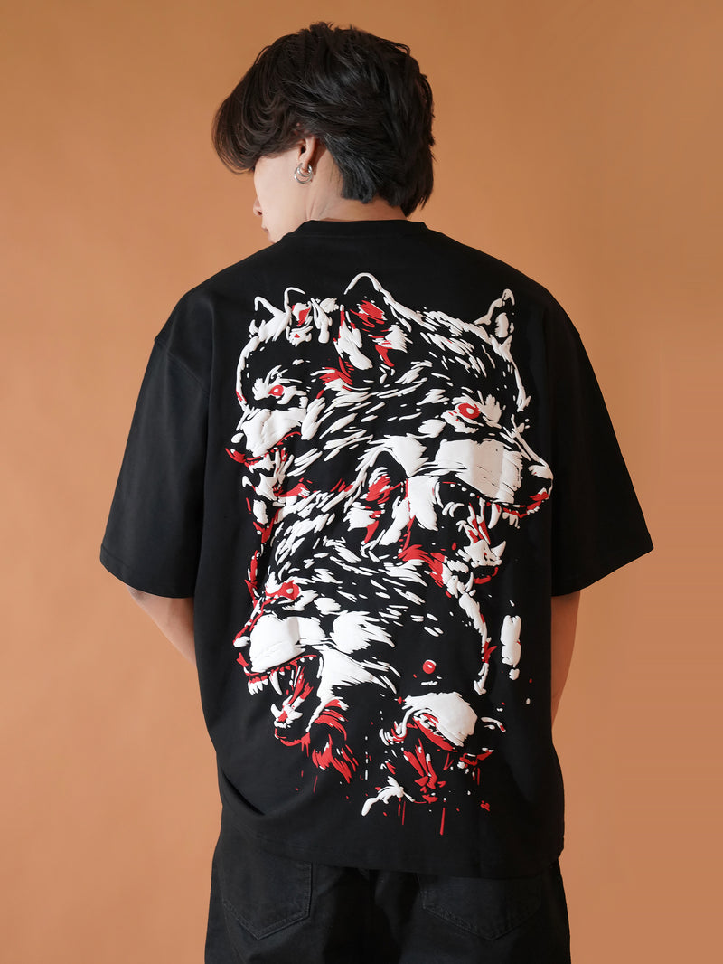 BLOODMOON CLAW DROP-SHOULDER OVERSIZED T-SHIRT