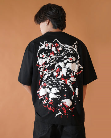 BLOODMOON CLAW DROP-SHOULDER OVERSIZED T-SHIRT