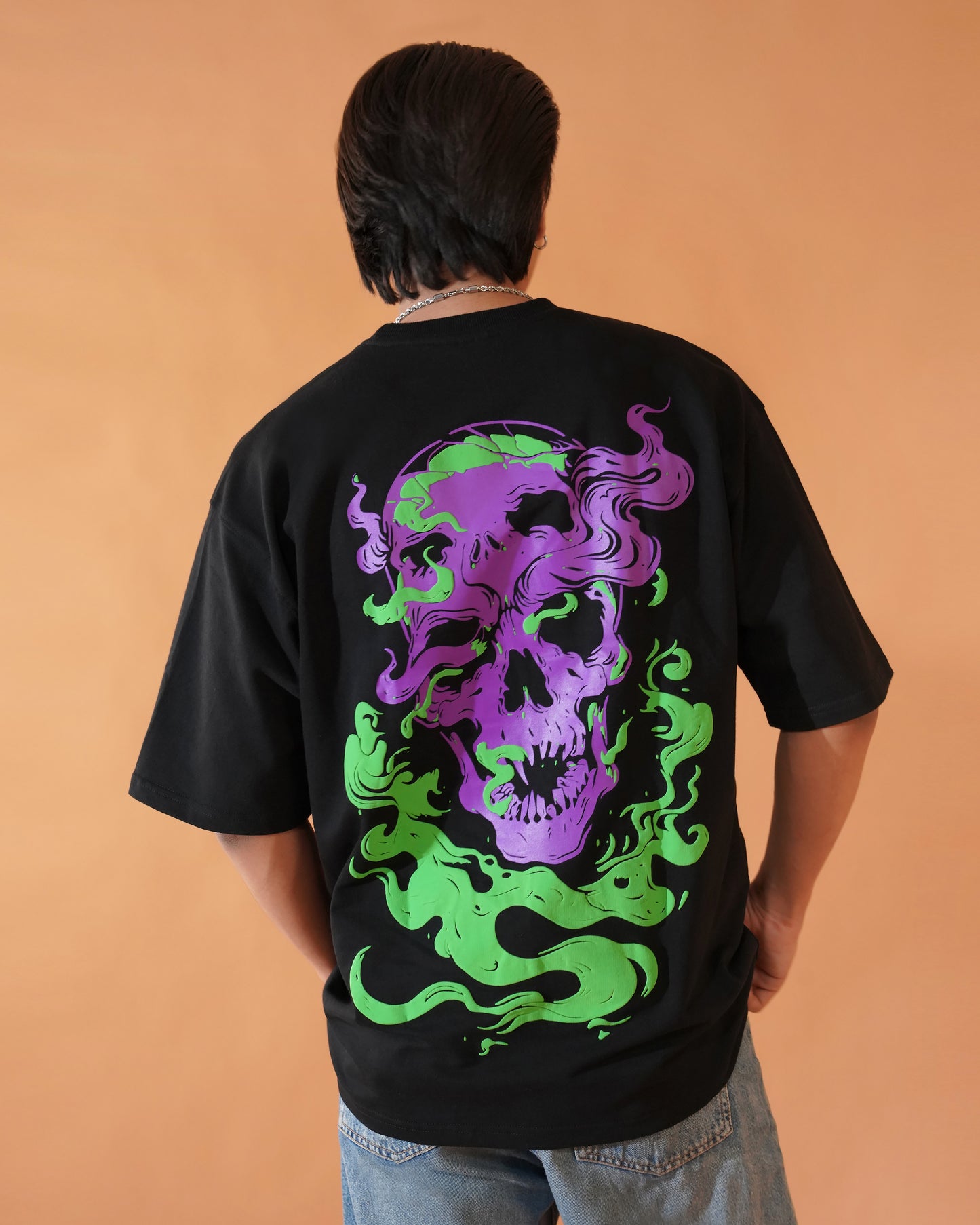 Skull Mist Oversized Puff T-Shirt