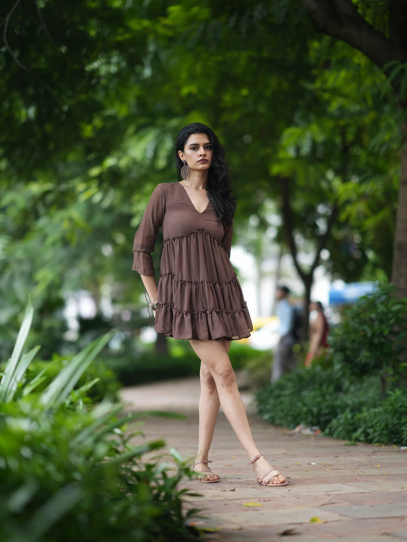 RUFFLE ROAST DRESS