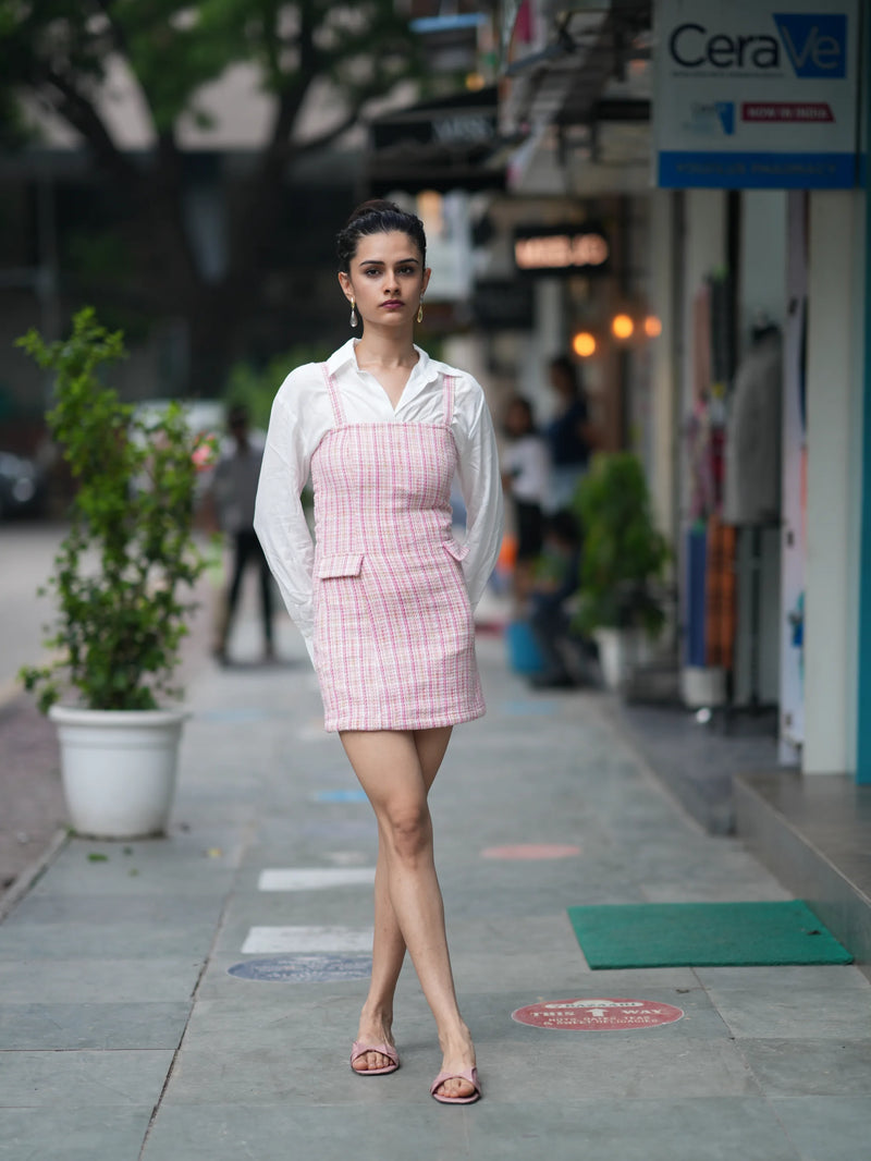 BLUSH PINAFORE DRESS