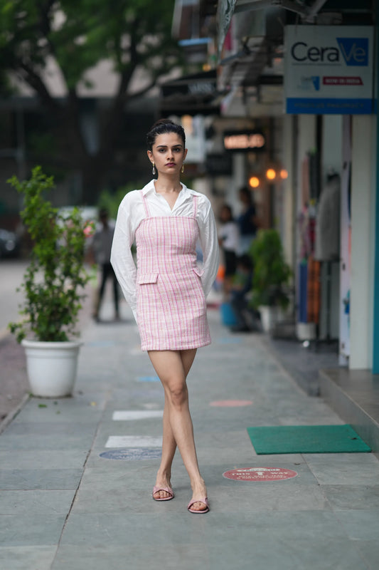 Blush Pinafore Dress